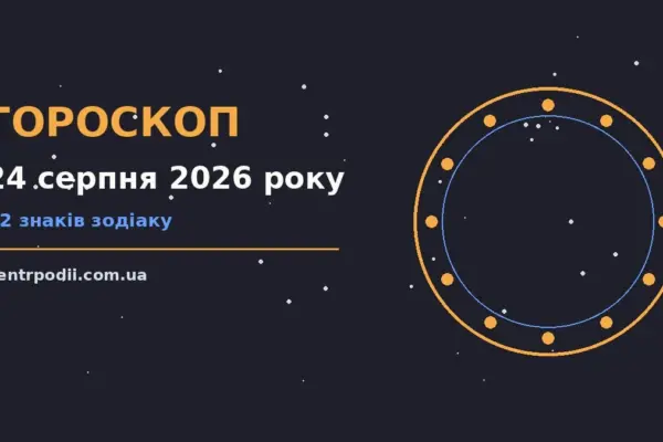Гороскоп на 24 серпня 2026 року: підказки перед важливим кроком для нових справ і розмов