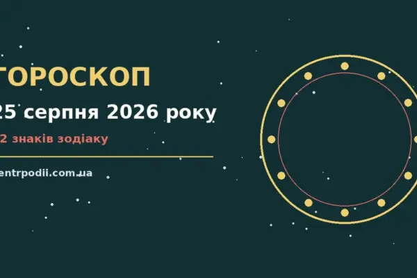 Гороскоп на 25 серпня 2026 року: підказки перед важливим кроком для нових справ і розмов