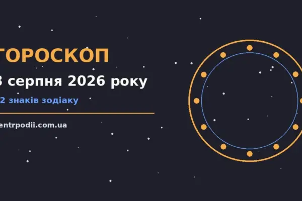 Гороскоп на 8 серпня 2026 року: підказки перед важливим кроком для нових справ і розмов