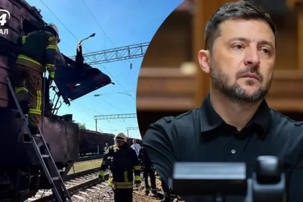 Зеленський про удар дрона по потягу на Одещині: цивільна ціль, двоє загиблих